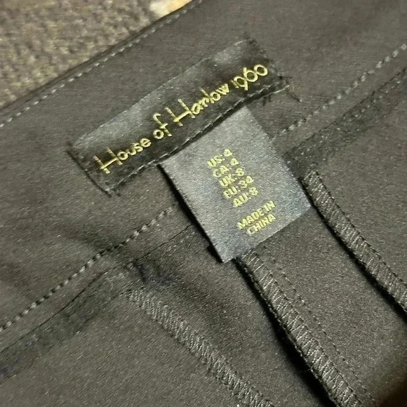 House of Harlow 1960 High Rise Wide Leg Pants Black Size 4 - Picture 5 of 6